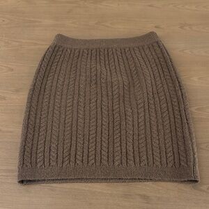 Express Brown Knit Pencil Skirt